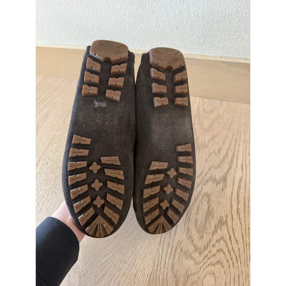 Coach Dark Brown Suede Driving Moccasins Slip On Shoes Flats Women’s Size 10